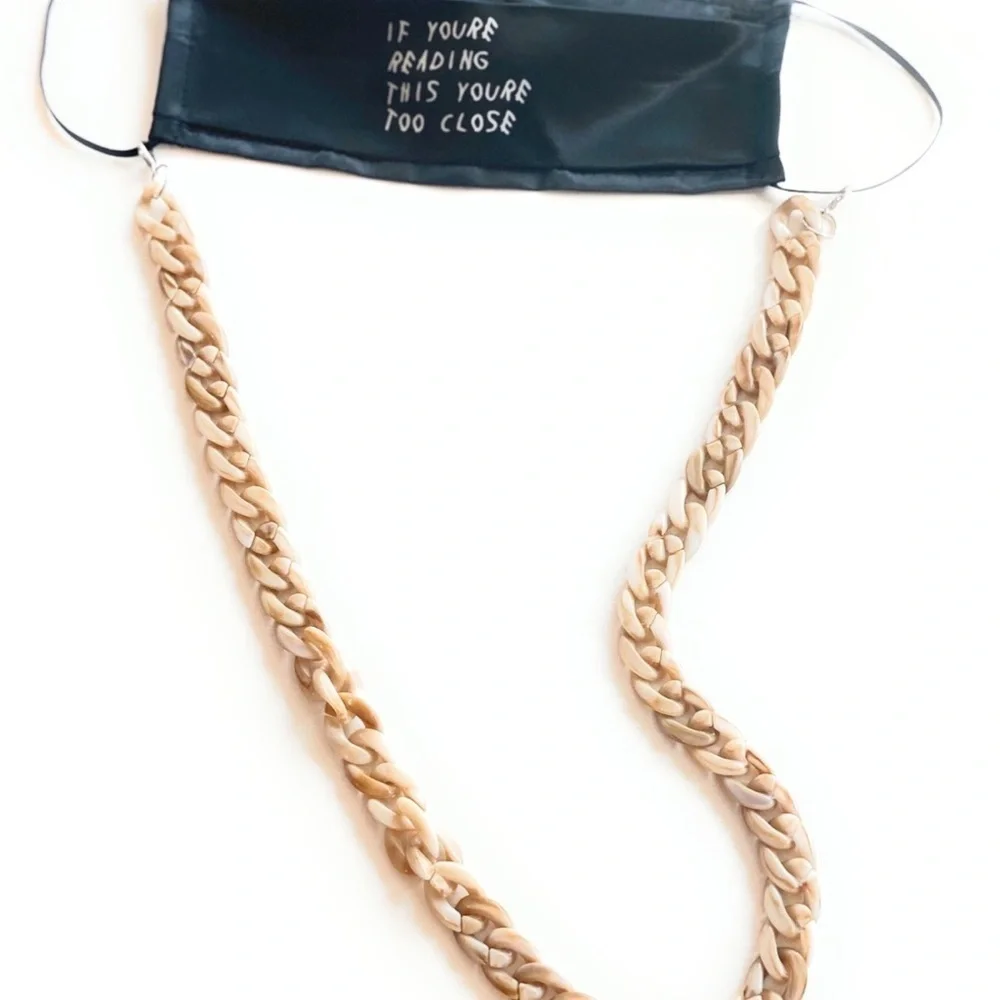 2 for $13‼️ Acrylic tortoise mask sunglasses chain